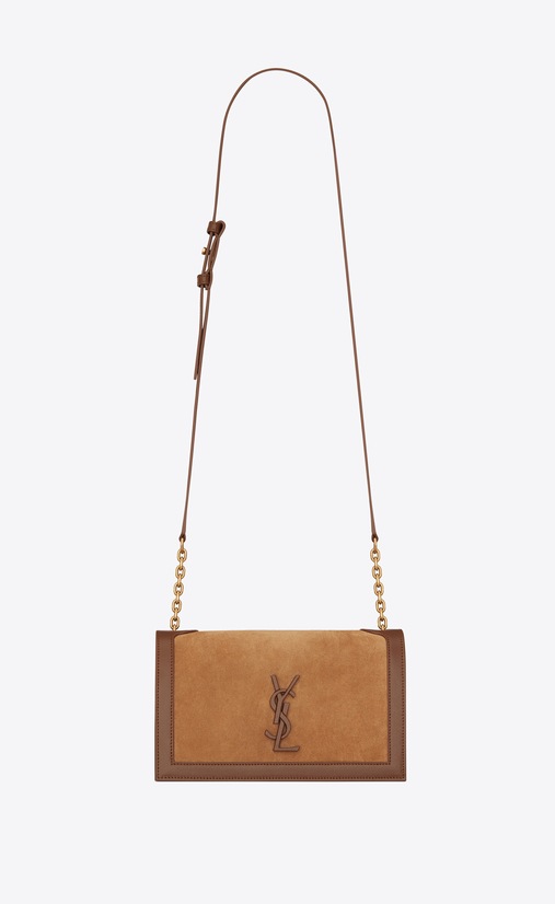 Book Bag Satcheltasche aus beigem und mokkabraunem Leder